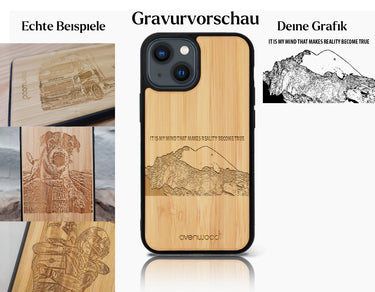 INDIVIDUELL iPhone 13 Mini Bambus-Kunststoff